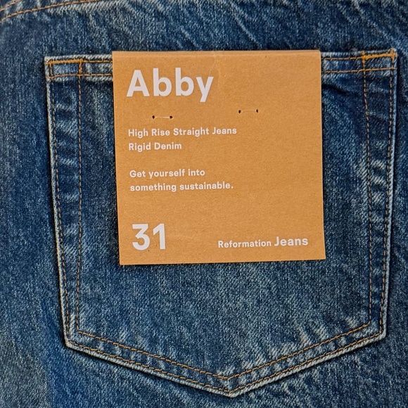 Reformation Abby High Rise Straight Jeans - Picture 2 of 4